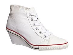 Duffy sneakers med kileh�l, hvid