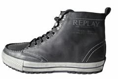 Replay Cruz low boot / h�j herresko med sn�re, sort