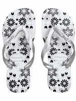 Havaianas Summer Hvid m/blomster, klip-klap (flip-flop)