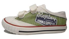 Replay Zan, drengesko, sneakers, gr�n/hvid